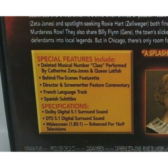 Chicago Academy Award Winning Best Picture Widescreen DVD No Scratches Clean - Picture 9 of 12